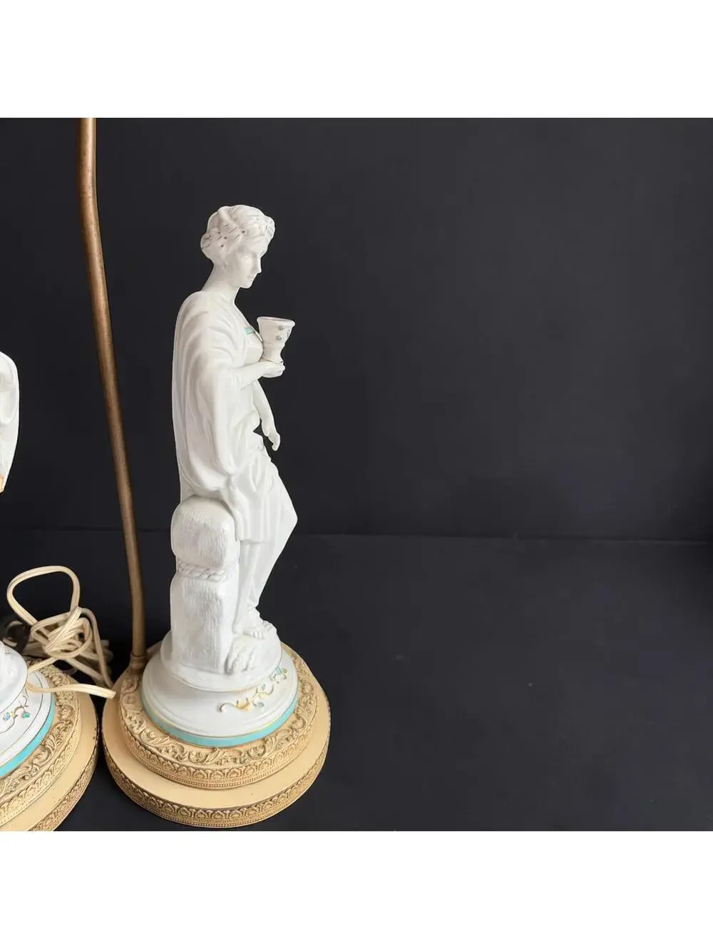 Set of 2 Vintage Classical Greek Goddess Table Lamps 28